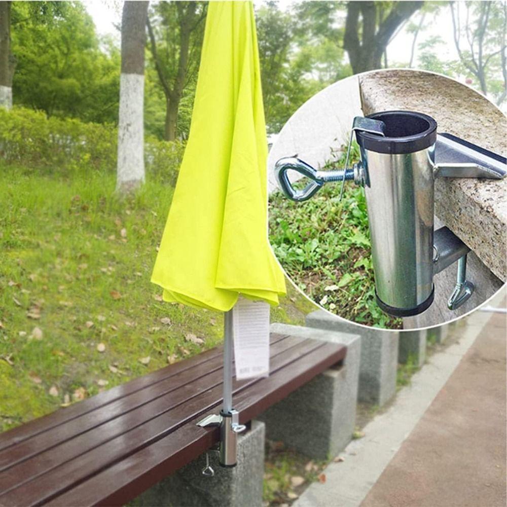 Easy To Install Patio Umbrella Holder Heavy Duty Umbrella Clip Durable Parasol Clamp  Camping