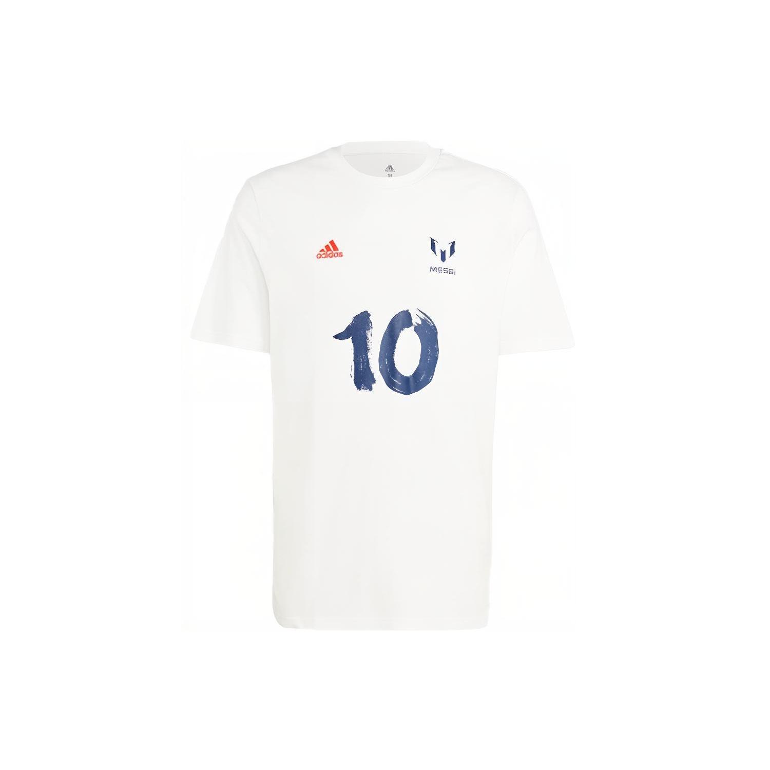 adidas Messi Football CNY Printed T-Shirt White Men s HT5196 XXL