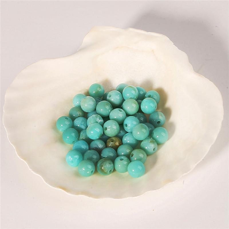 8-10mm Small Round Acrylic Beads for DIY Children's Necklaces and Earrings