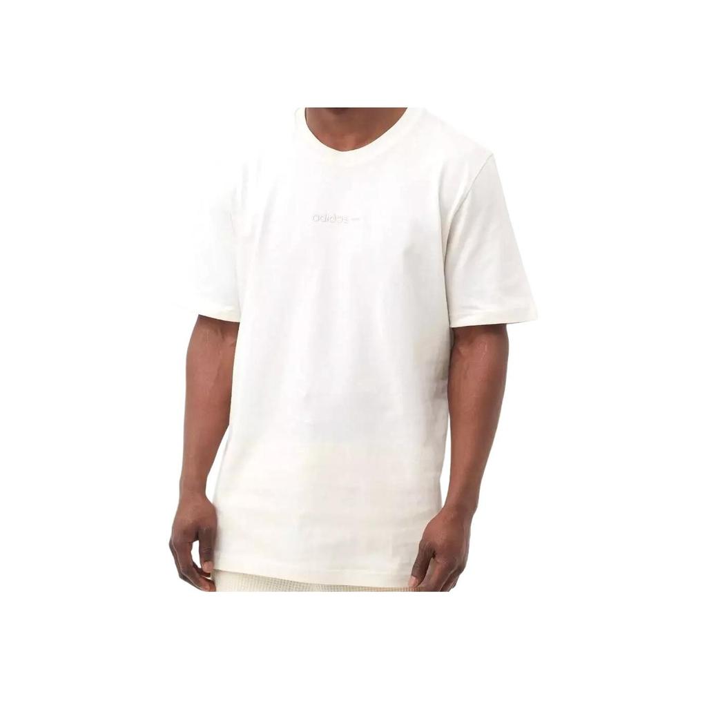 Adidas Originals Trefoil Logo Crew Neck T-Shirt Men Tops White HP0443