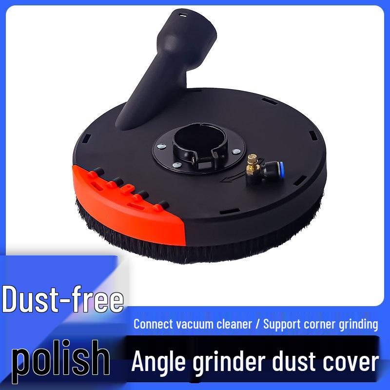 Dustproof Cover for Angle Grinder - Protective Polishing Vacuum Cover for Stone Concrete, Fits 100/125 Type Hand Grinders.