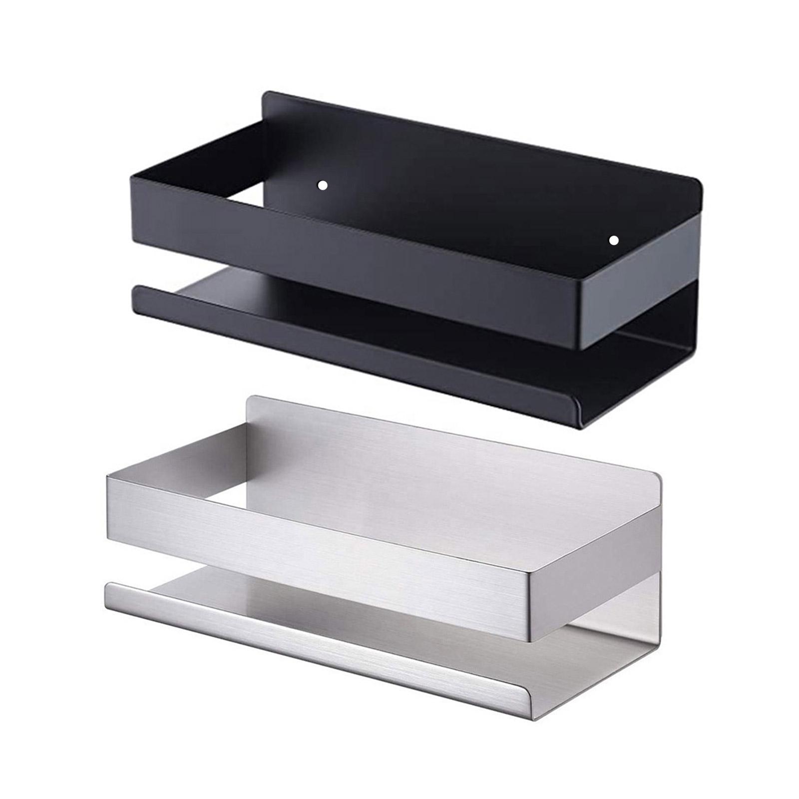 

Многофункциональный поднос для хранения настенное крепление для ванной комнаты полка для душа держатель для шампуня косметические полки туалет кухонные принадлежности серебряный