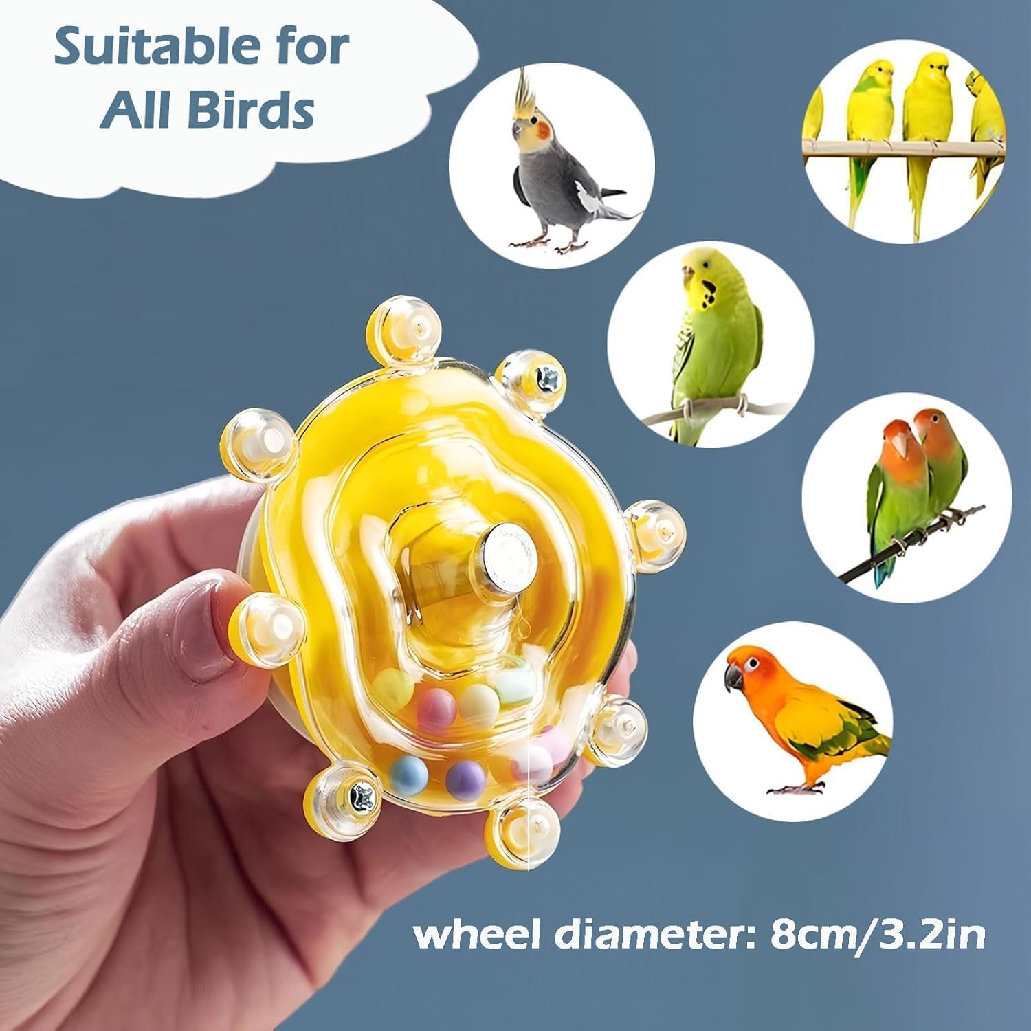 Educational Parrot Toy with Decompression Features High-Quality Bird Grooming Toy Sound Turning Music To Relieve Boredom blu