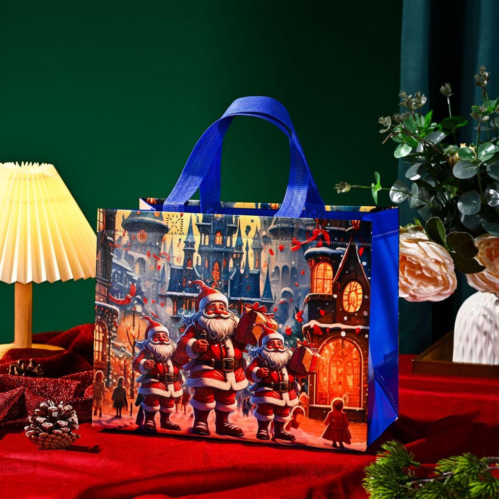 Christmas Santa Claus Non-Woven Gift Bag - Festive Cross-Border Handbag