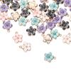 10 adet/torba Renkli Çiçek Kalp Charms Kolye Emaye Metal Kolye Bilezik Charm DIY Takı Yapımı Malzemeleri Aksesuarları