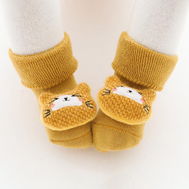 Autumn Winter Thicken Warm Stitch Cotton High Long Socks Cute 3D Doll Boy Girls Floor Clothing for Baby Kid Children Accessories