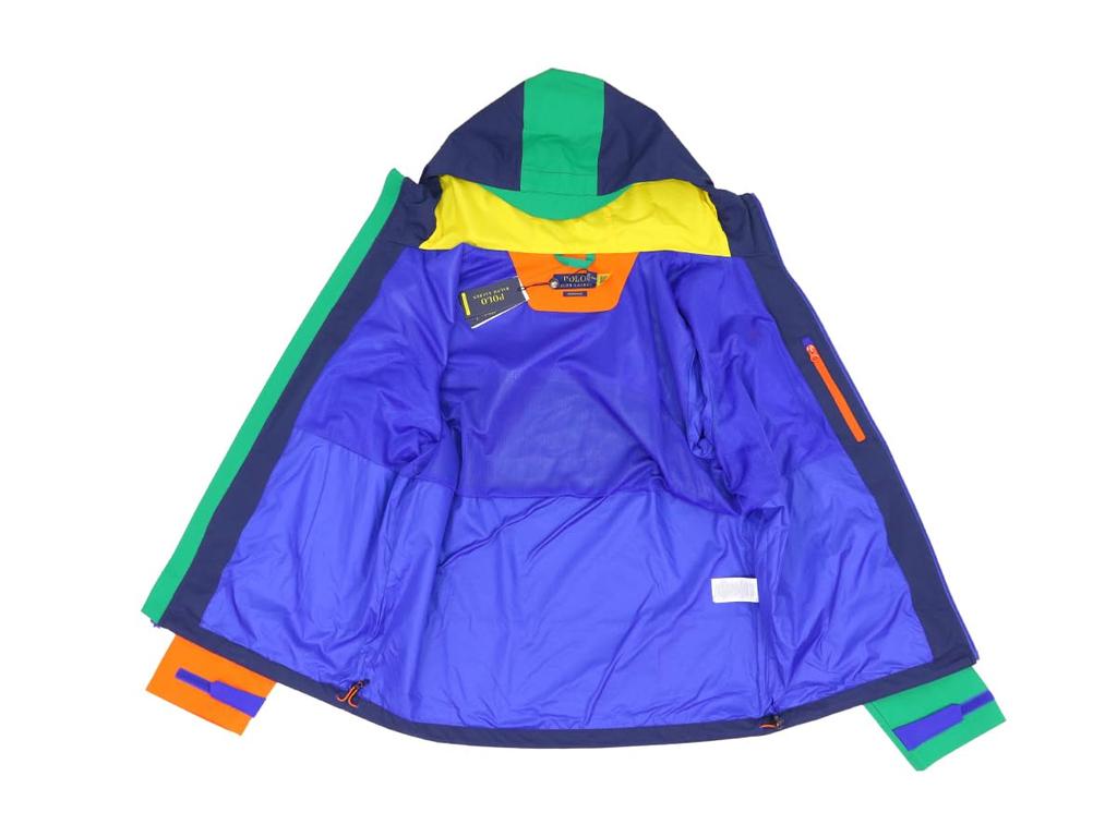 POLO RALPH LAUREN Performance Paneled Windbreaker Size Multicolor Men's Double-Zip Jacket/Hoodie, Small, (Product Code 01010032)