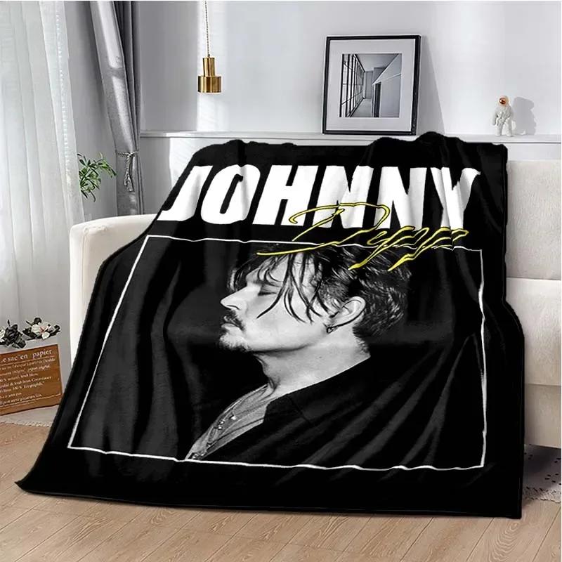 Johnny Depp Pattern Throw Blanket Light Weight Blanket for Living Room Bedroom Kidsroom Warm Blanket Christmas Gift