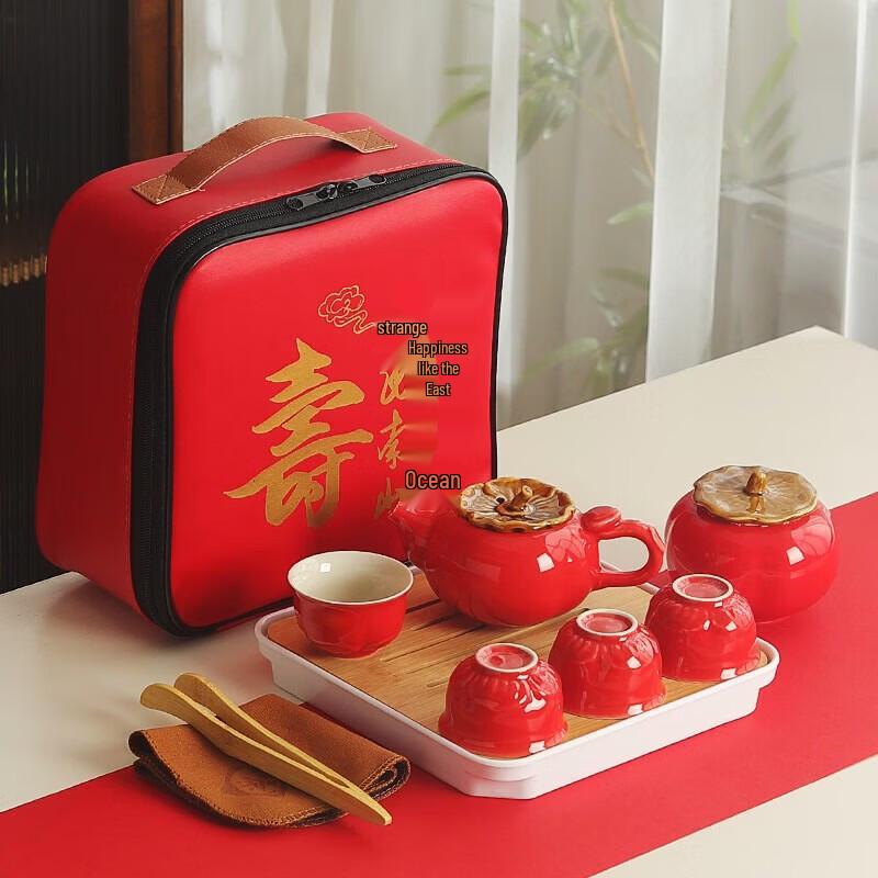Auspicious Ceramic Tea Set Gift