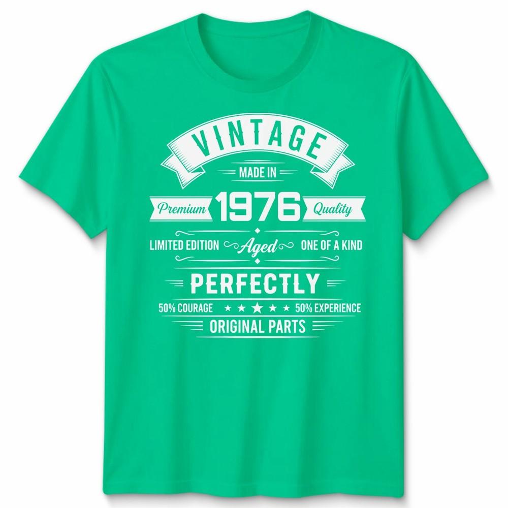 Vintage 1976 50yr 50th Birthday Gifts For Unisex 50 Years Old Tshirt S