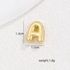 Delicate Chunky Balloon Bubble DIY Initial Letter Pendant Necklace for Women Men Stainless Steel Gold Plated Necklaces
