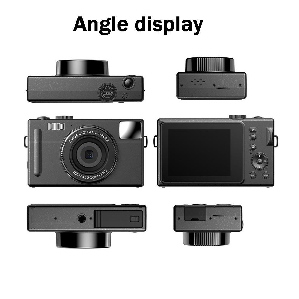 48 MP digitale PO-Kamera für Pografie, 7,6 cm (3 Zoll) Flip-Screen-Selfile-Camcorder, 16-facher Zoom, 4K-Youtube-Streaming-Videokamera, mehrfarbig