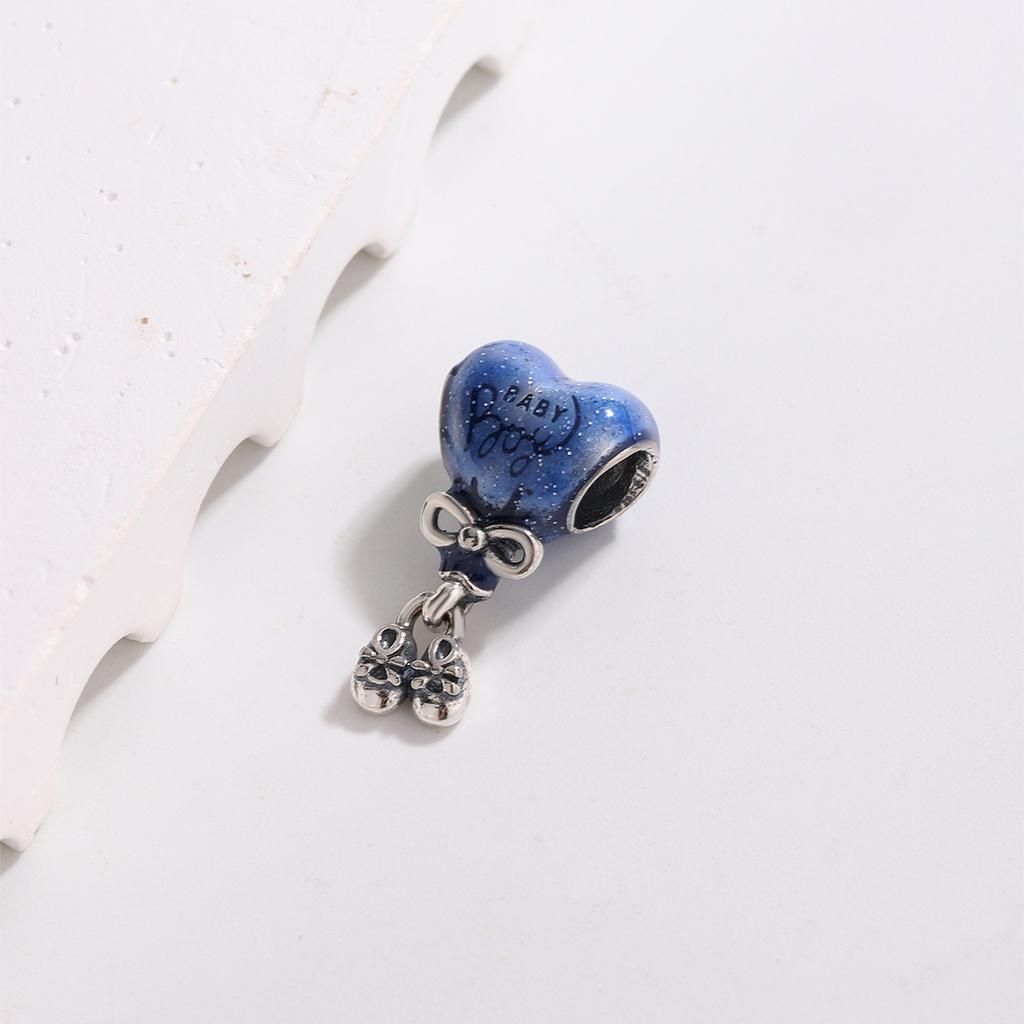 Panjia White Copper Silver-plated Pendant Pink Five-leaf Petals Gold Rose Beaded DIY Bracelet Accessories Fashion