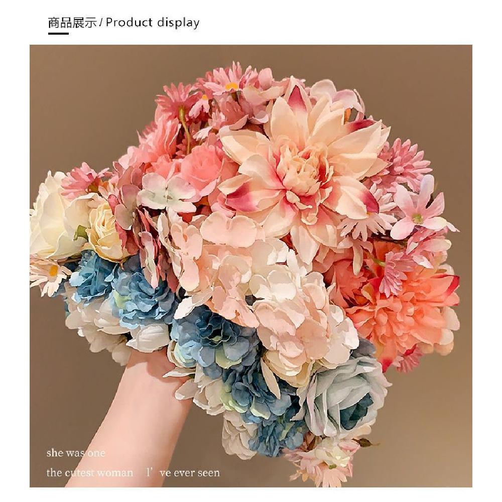 Women Double‑Sided 3D Floral Wreath Headband Elegant Hanfu Hair Accessories for Daily Wear Photo Shooting