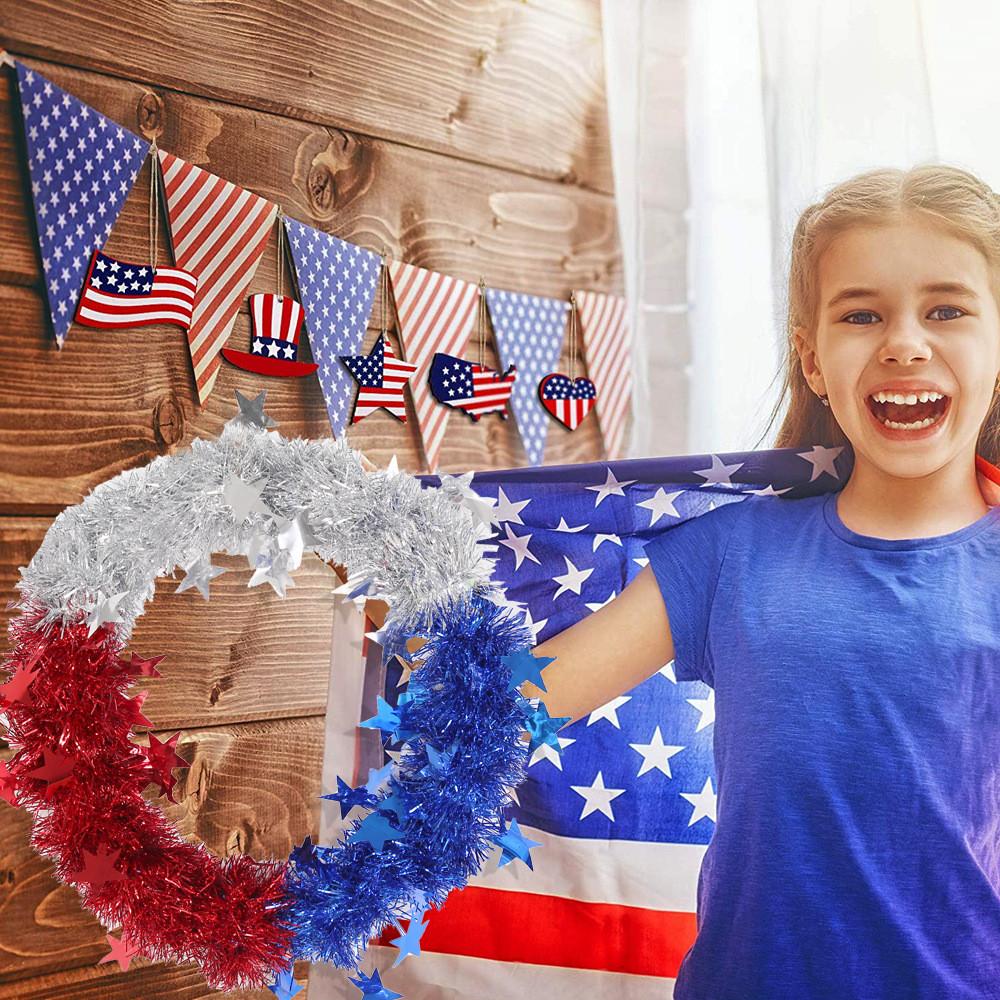 Stunning Diy Red White And Blue Star American Independence Day Wreaths For Parties
