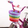 Removable Rattan Bicycle Basket Colorful Tiny Tricycle Baskets Bike Woven Baskets  Outdoor