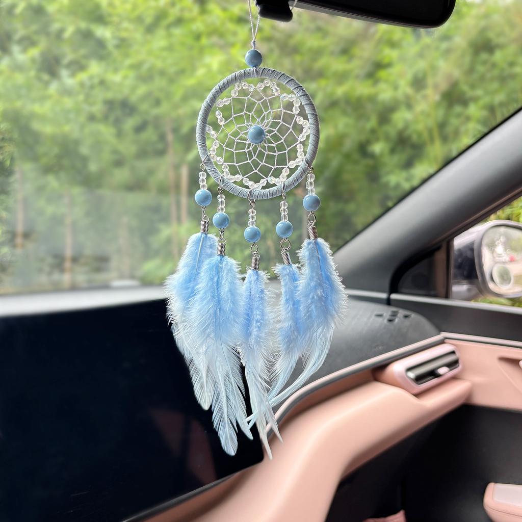 Feather Dreamcatcher Home Decor Hanging Ornament Handcrafted Car Accessory