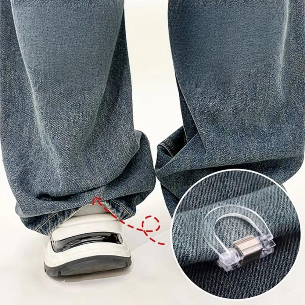 4 Stück Unsichtbarer Beinverkürzer Clip Multifunktionaler Anti-Rutsch-Seitenhalter Clips Kleiderclips Verstecktes Saumgerät