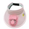 Atmungsaktiver Kühlender Sonnenschutz-Ventilator Sonnenblende Hut Fischerhut Schirmmütze USB-Ladeventilator für Sport Sonnenhut