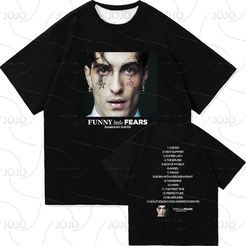 Damiano David Funny Little Fears T Shirt Women Harajuku Aesthetic Next Summer T-shirt Quick Drying Vintage Tees Shirts