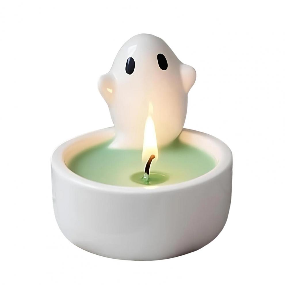 Halloween Kerzenständer Spinnen Kerzenhalter Gruseliger Halloween Harz Kerzenhalter mit Geist Spinnen Kerzenleuchter Gruselige Deko