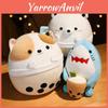 Cuddly Bubble Tea Boba Cup Squishmallow Plush Toy Bear Shark Cat