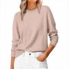 Women's Long Sleeved V-neck Sweater, Casual , Soft and Loose Pullover, Stylish and Stylish