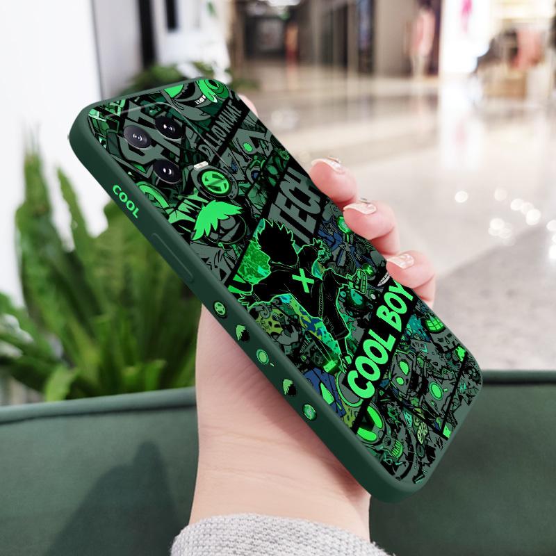 

Cool Guy Graffiti Phone Case For Xiaomi 15 15T 14 14T 13 13T 12 12X 12T 12S Mi 11 11T 10 10T Pro Max Lite Liquid Silicone Cov 13 темно-зеленого