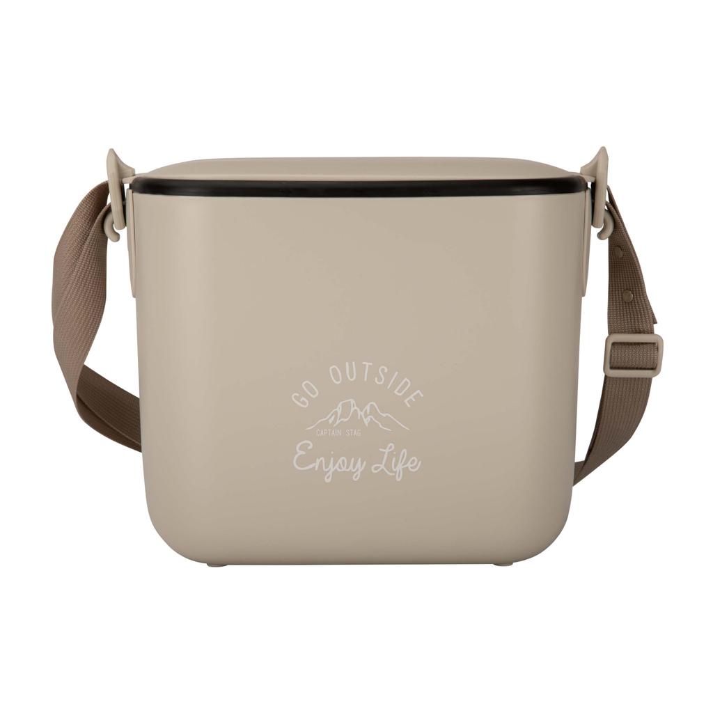 Captain Stag Cooler Cooler Insulated Mini Cooler with Shoulder Monte (CAPTAIN STAG) Box, Bag, Box, 5.6L Capacity, Strap, Beige, UE-92