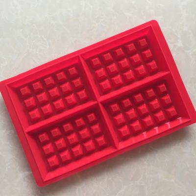 4 Even Square Silicone Waffle Mold Cake Dessert Mold Oven Special High Temperature Resistance