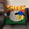 Chinese Zodiac print Cushion Cover Natural Linen Organic Fabric DoubleSided Printing Sofa Home Decor Breathable Environmentally
