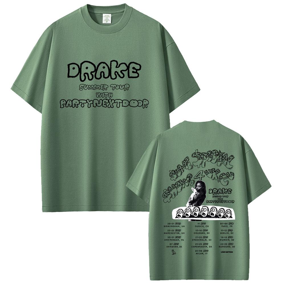 

Rapper Drake Europe Tour with Partynextdoor 2025 T-shirt SSS4U Some Sexy Songs 4 U t shirts Men Women Hip Hop Fashion T-shirts 4XL