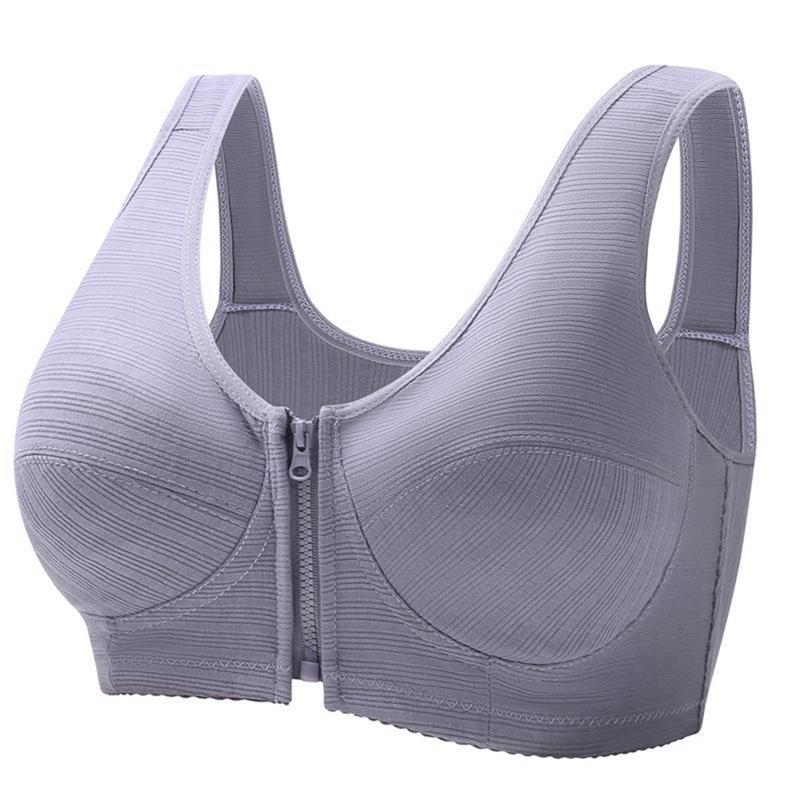 Women's Front Zipper Plus Size Bra Vest Style Bra