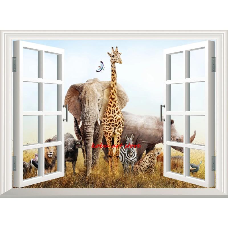 Maldives Beach 3D Window Effect Landscape Poster Print Northern Lights Forest Lake Wall Art Canvas Painting for Room Home Decor