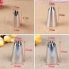 4pcs Large Icing Piping Nozzles For Decorating Cake Baking Cookie Cupcake Piping Nozzle Stainless Steel Pastry Tips #1B#1C#1E#1G