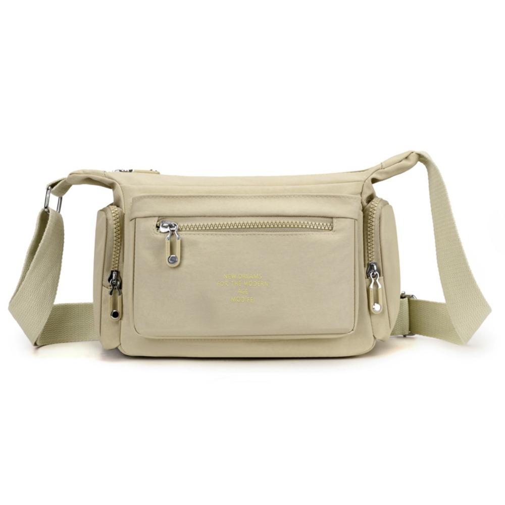 

Portable Nylon Crossbody Bag Lightweight Mobile Phone Bag Cusual Middle Aged Tote Bag Unisex хаки