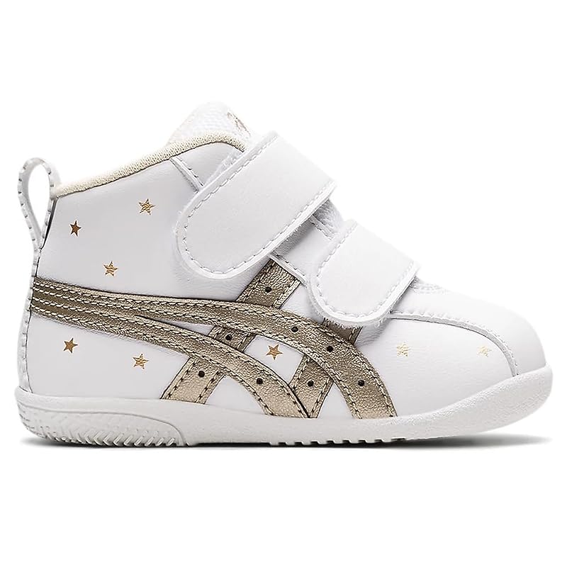 [Sukusuku] First Shoes, First to Second Baby Mid-Cut, White/Champagne Gold 223, 12.0 cm