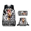 Hip Hop Funny Hip Hop Tungtungtung 3D Print 3pcs/Set Pupil School Bags Laptop Daypack Backpack Inclined Shoulder Bag Pencil Case