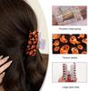 Haarkralle Halloween Geist Spinnenmuster Hinterkopf Haarspange Anti-Rutsch Zähne Starker Halt Haifisch-Haarkralle Vielseitiges Haaraccessoire