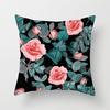 Ins Plant Flower Peach Skin Fleece Pillow Cover Sofa Car Pillow Cushion Cover Lunch Home Furnishing