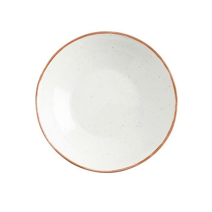 Assiette Creuse Ariane Terra Céramique Beige (Ø 21 Cm) (6 Unités)