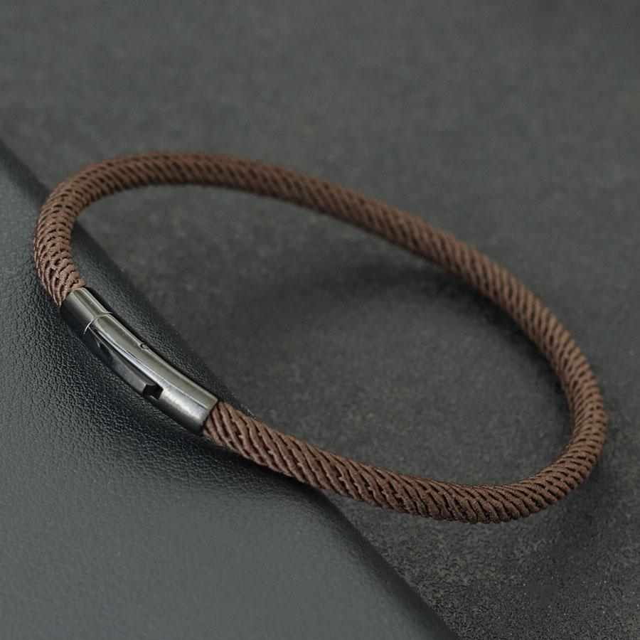 Minimalist Elegance Rope Bracelet Men Grade A 4mm Thread Braslet Homme Stainless Steel Buckle Pulseiras Masculina Armband Herren
