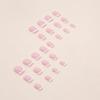 24 Pcs Girl Powder Sweet Short Nail Art Film Pure White French Fashion Versatile Classic But Not Outdated Wear Armor