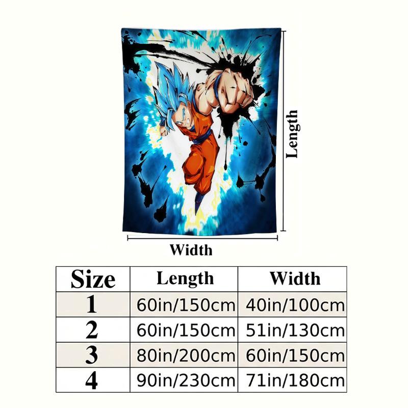Son Goku Wall Tapestry Aesthetic Wall Hanging Printed Fabric Blanket Decorative Tapestries For Bedroom Living Room Home Decor