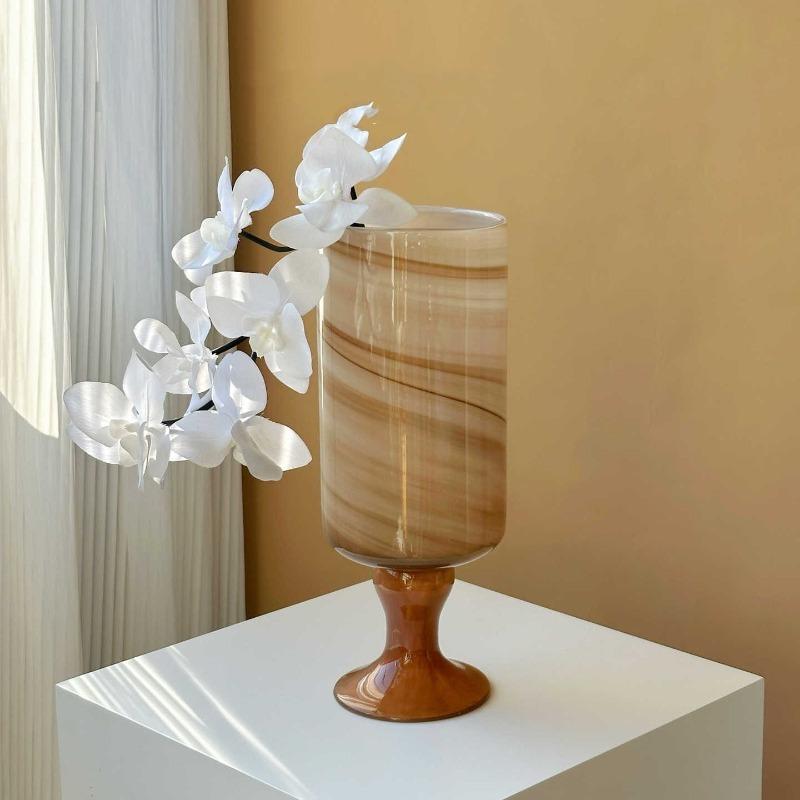 Glazed Vase Decorative Modern Vases Luxury Aesthetic Interior Flower Bottle Elegant Living Room Flowers Bottles Table Decoration