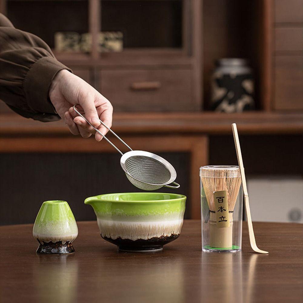 5Pcs/Set Pouring Spout Matcha Whisk Set Tea Sticks Traditional Matcha Gift Home Brewing