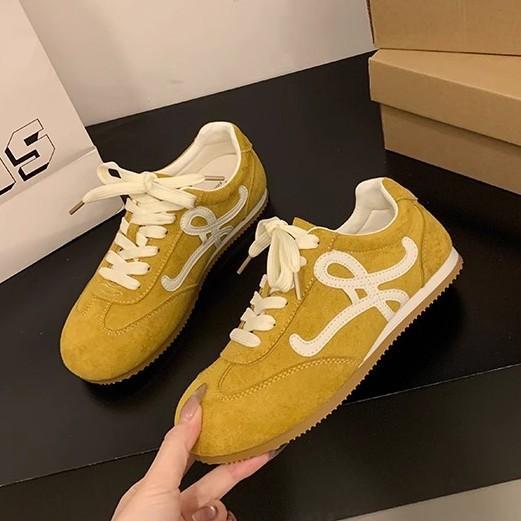 Dexun shoes women's spring 2025 new lace-up single shoes soft sole light casual sports shoes retro Forrest Gump shoes