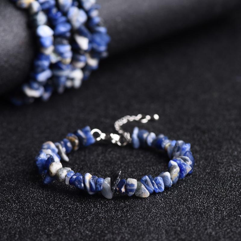 Natural Crystal Bracelet, Adjustable Original Stone and Gravel Bracelet, Irregular Gravel Bracelet, Fresh Style, Fashionable Casual Bracelet, Jewelry