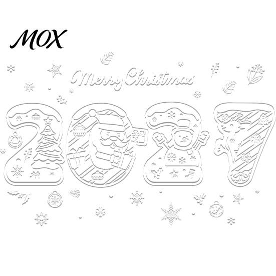 Holiday Glass Decals 4PCS 2027 Christmas New Year Static Window Clings, Nordic Snow Town Snowflake Ornaments Stickers, Reusable for Shop Home