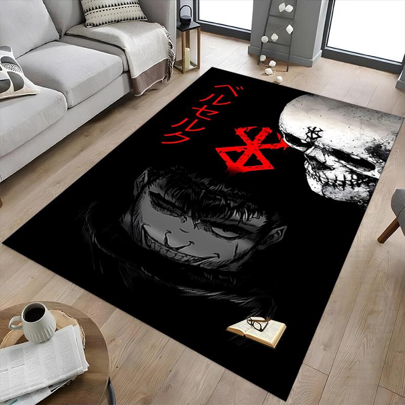 1pc Berserk Carpet Anti Slip Polyester Floor Mat for office,Bedroom